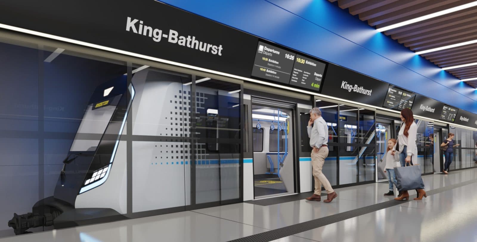 Rendering of the King-Bathurst station on the Ontario Line