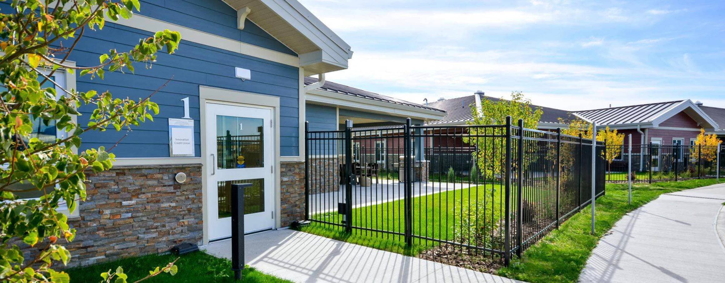 Exterior view of a long-term care housing development