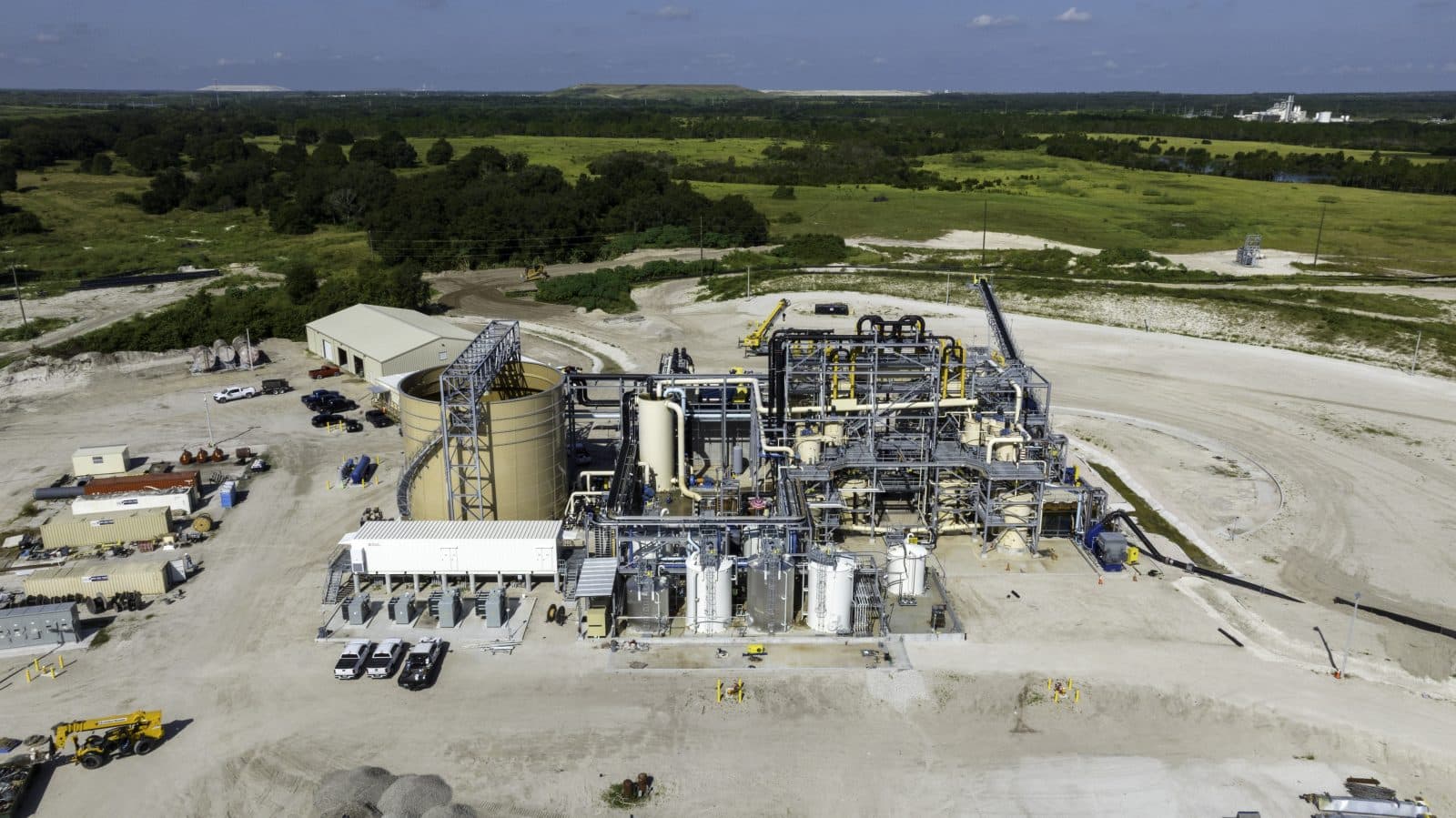 Aerial image of the secondary recovery plant