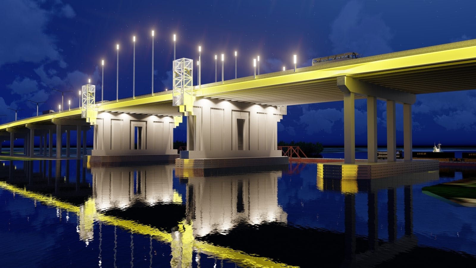 Artist's rendering of what the new Calcasieu River Bridge could look like
