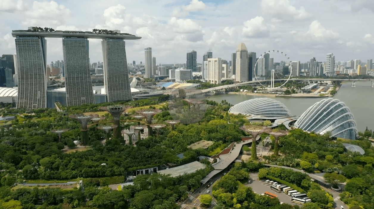 Singapore drone image