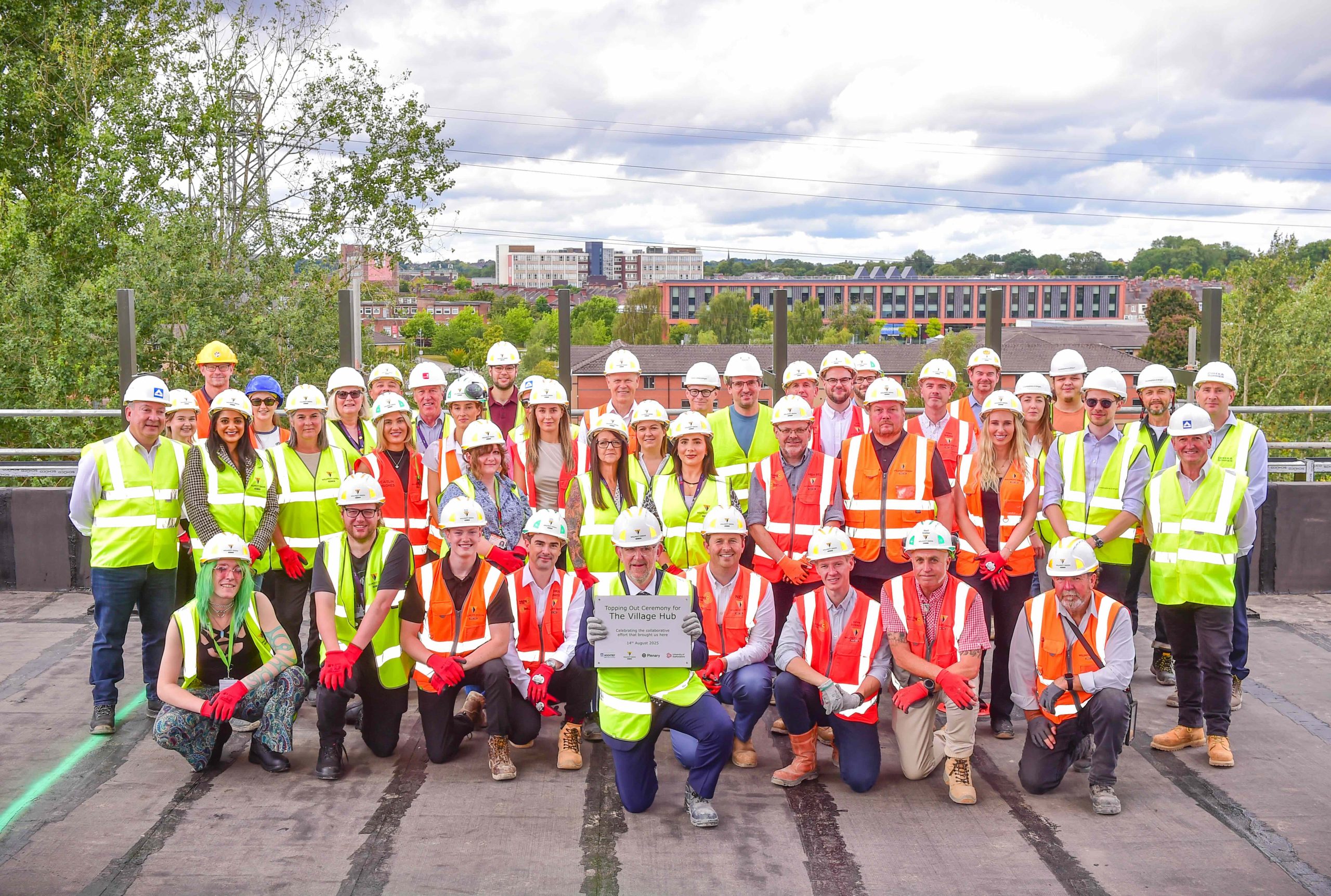 University of Staffordshire’s Student Village Hub celebrates topping out milestone image
